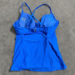 Athleta Kaimana Tankini Top 36 B/C TALL Swim Bustier Bra Cup Blue Surf Underwire Photo 3