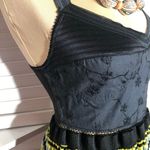 Free People  Poly Organza Maxi Dress Fit & Flare Striped Pleated Multicolor sz M Photo 5