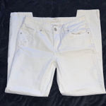 Bob Timberlake White Embroidered Ankle Jeans Floral Cutout Detail Casual Denim-6 Photo 0