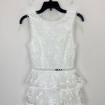 Lulus  Look So Sweet White Embroidered Lace Mini Dress Party Ruffle XS NWT Photo 5