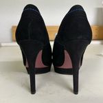 Paris Hilton Royal Black Blue Suede Peep Toe Lace Up 5 Inch Stilettos Heels 8M Purple Size 8 Photo 10