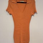 Abercrombie & Fitch Orange ribbed American Eagle polo style dress Photo 0