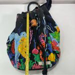 Paul Brent Coastal life seahorses Colorful Embroidered Bucket Bag Cruise Beach Black Photo 3