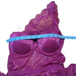 Frederick's of Hollywood Maroon Lace One Shoulder Sheer Maxi Chemise Lingerie M Photo 8