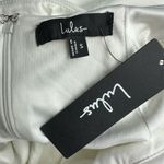 Lulus NWT  Women's Beaming Perfection White Pearl Organza Tie-Strap Mini Dress S Photo 8