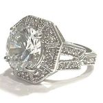 Silver STATEMENT Crystal Fashion Ring Photo 0