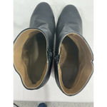 Natural Soul Womans  Storm Black Faux Leather Side Zip Strappy Ankle Boots 10 M Photo 5