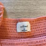 Wilfred  x Aritzia Tempest Dress Chiffon Peach Long Sleeve Smocked Mini Size M Photo 2