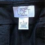 Loft ANN Taylor  Jeans black size 8 stretch wide leg flare Photo 4