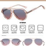 Retro Aviator Polarized Sunglasses Women Men Vintage Double Bridge Sun Glasses Classic Shades Photo 3