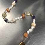 C.D. Peacock Pearl, Amethyst & Agate Necklace NWOT Purple Photo 5