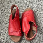 Miz Mooz  Red Leather Sandals with Stud Accents Photo 5