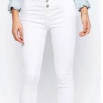 New Look High Waist Super Skinny Jeans in White, Size UK18 / US14 Photo 0