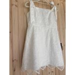 Lulus NWT  Lovable Aesthetic White Embroidered Tie-Strap Mini Dress Engagement S Photo 1