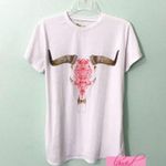 Show Me Your Mumu Oliver Tee Cow Skull Paisley Bull Deer Ram Long Tunic T-Shirt Photo 1