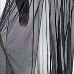 Elegant Black Lace sheer tie front Women’s long robe sexy L bridal feminine Size L Photo 6