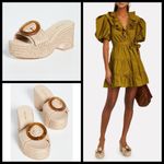 Cult Gaia ππ Cleia Jute Platform Sandals ~ Natural EU 41 Braided Raffia NWT Photo 3