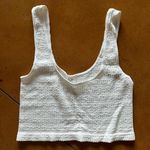 PacSun White Ribbed Cropped Tee Photo 0