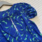 Self Portrait NWOT  Blue Crescent Chiffon Midi Dress Cut Out Back Ruffle Size 6 Photo 14