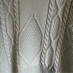 Ellison  Gray Cable Knit Wide Sleeve Sweater Photo 2