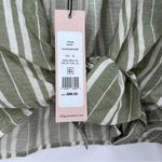 BCBGeneration MAGDA TIE-FRONT STRIPED CROP TOP OLIVE/IVORY STRIPPED SIZE SMALL Photo 9