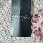 Glitz & Ears Sweater Womens M Pink Cream Fuzzy Leopard Heart Pearl Sweater NEW Size M Photo 10