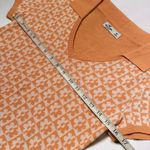 Hollister Orange Collared Floral V-Neck Short Sleeve Fitted Crop Top Sweater Photo 8