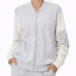 Outdoor Voices  Pickup Bomber Sweatshirt Jacket Women’s Size Large Dove Bone Photo 0