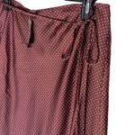NWT J.CREW Women’s Maxi Wrap Slip Skirt Brown and White Polka Dot Med Photo 3