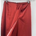 ASOS  Maxi Wrap Satin Skirt Sz 0 Rust Y2K Minimalist Formal Bias Sleek Modern Photo 2