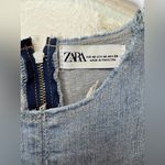 ZARA Women’s Light Blue Denim Mini Dress Size M Photo 4