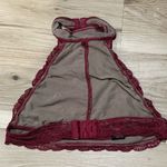 Olivaceous Olivacous Maroon Lace Halter Bralette Women’s Small Photo 1