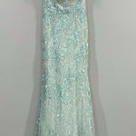 Alyce Paris  61406 Sequin/Lace Prom Dress Feathered Neckline Sz 2 NEW Photo 0