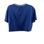 Nike Kentucky Wildcats Slub Ringer Performance Cropped T-Shirt Royal Women Small Photo 5