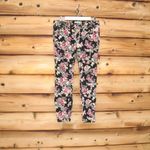 Free People Black Floral Corduroy Skinny Pants Jeans Photo 2
