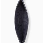 Kate Spade  New York Blue & White Stripe Canvas Zip Pouch with Leather Trim NWT Photo 3