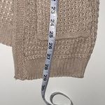 Pink Rose Tan Pocket Open Front Slouchy Knit Sweater Cardigan Photo 6