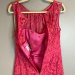Monique Lhuillier ML Dress Hot Pink Lace Overlay Semi Formal Dress Sz 8 EUC Photo 10
