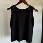 Joseph A ποΈ Vintage Black Floral Sleeveless Knit Top Size M Photo 2