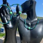 Green/Blue floral necklace set Photo 0