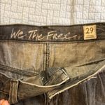 We The Free Free People -  - Black faded Denim Mini Skirt with Frayed Hem Photo 1