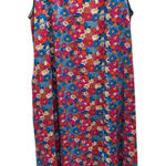 Natural Life  Pink Blue Floral Hangout Cotton Jersey Midi Tank Dress Boho Cottage Photo 0