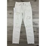 GRLFRND  Karolina High Rise Straight JEAN WHITE SANDS Distressed Sz‎ 25 NWT Photo 3