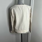 Ralph Lauren Cream Pullover with Aztec Embroidered Sleeves. LRL Women’s Pullover. Crew Neck. Photo 2