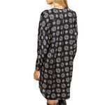 Zadig & Voltaire  Rine Print Silk Skeleton Button Floral Black Mini Dress M Photo 2