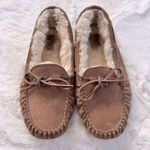 UGG  Fur Moccasin Slippers 5 - Chestnut Photo 0