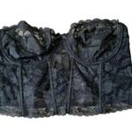 Roamans Black Lace Embroidered Corset Bralette SZ 42C #1969 Photo 0