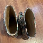 Tory Burch Lila 90mm Painted Hand Embossed Ankle Boots Green multicolored Photo 9