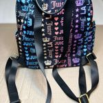 Juicy Couture  Backpack Multicolor Black with Crowns Hearts Stars  Pockets Y2K Photo 1