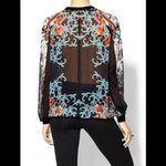 Clover Canyon  Black Multi Royal Egg Vase Sheer Blouse small Photo 7